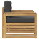 vidaXL Canapé d’extérieur Polyester Blanc et anthracite
