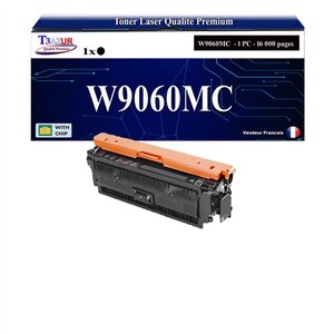 T3AZUR - Toner compatible avec W9060MC Noir compatible avec HP Color LaserJet Managed E55040  MFP E57540c  E57540dn