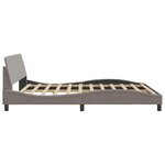 vidaXL Cadre de lit sans matelas taupe 180x200 cm tissu