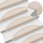 vidaXL Tapis d'escalier 10 Pièces 56x17x3 cm Taupe