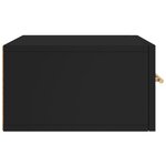 vidaXL Tables de chevet murales 2 Pièces noir 35x35x20 cm
