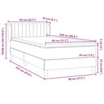 vidaXL Sommier à lattes de lit et matelas bleu foncé 80x220 cm velours