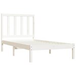 vidaXL Cadre de lit sans matelas blanc bois de pin massif 100x200 cm