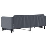 vidaXL Lit de jour avec gigogne sans matelas gris foncé 90x200 cm
