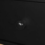 vidaXL Table de chevet 2 Pièces Bois de pin massif 40 x 30 x 61 cm Noir