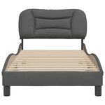 vidaXL Cadre de lit sans matelas Hvar gris foncé 90x190 cm tissu