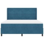 lit box spring vidaXL avec matelas bleu foncé 180x200 cm en velours