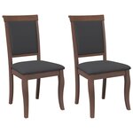 vidaXL Chaises à manger coussins 2 Pièces marron bois massif caoutchouc