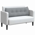 vidaXL Coussin de Dos Gris clair 140 x 24 x 50 cm tissu