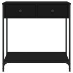 vidaXL Table console noir 75x34 5x75 cm bois d'ingénierie