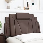 vidaXL Coussin de tête de lit marron 90 cm similicuir
