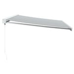 vidaXL Auvent rétractable anthracite et blanc 5x3 m tissu et aluminium
