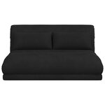 vidaXL Fauteuil de sol ajustable Noir Velours