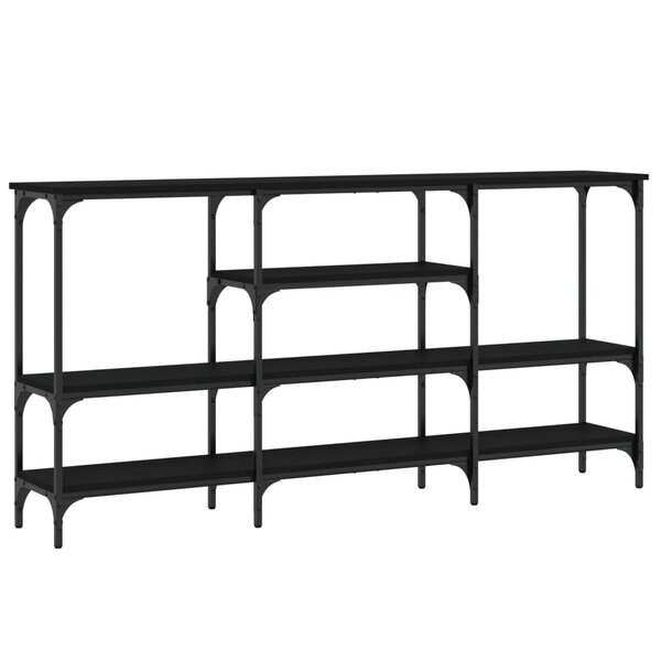 vidaXL Table console noir 160x29x80 cm bois d'ingénierie