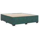 vidaXL Cadre de lit Vert foncé 180x200 cm Velours