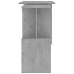 vidaXL Bureau d'angle Gris béton 200x50x76 cm Bois d’ingénierie