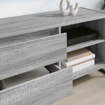 vidaXL Meuble TV Gris Sonoma 100 x 36 x 49 5 cm Bois d'ingénierie