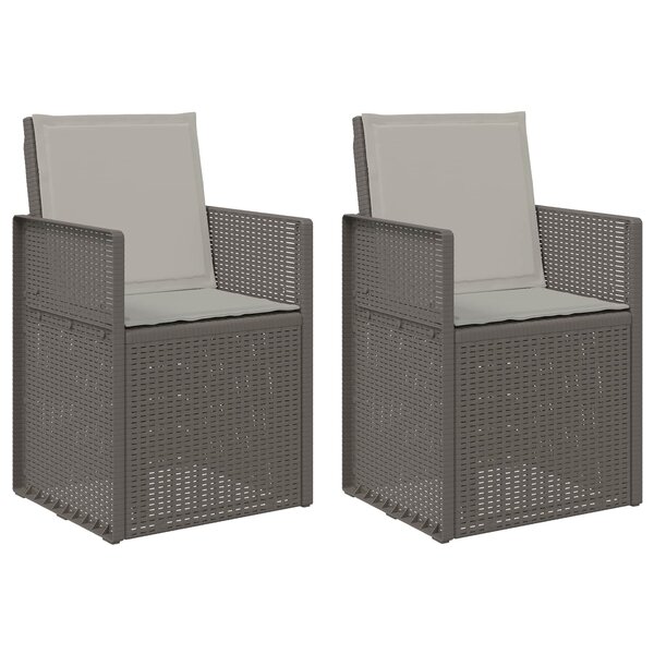 vidaXL Chaises de jardin salle à manger 2 pc Gris clair PP