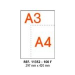 Boite de 100 feuilles a3 100 étiquettes multi-usages permanent a3 297x420 mm blanc apli