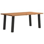 vidaXL Table à manger marron clair bois de chêne massif rectangulaire
