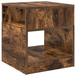 vidaXL Table d'appoint Chêne fumé 40 5 x 40 x 45 cm Bois d'ingénierie