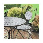 Table en céramique et fer forgé