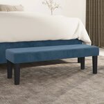 vidaXL Banc Bleu foncé 100x30x30 cm Velours
