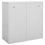 vidaXL Armoires à casiers 2 Pièces Gris clair 90x45x92 5 cm Acier
