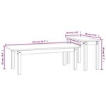 vidaXL Ensemble de tables basses 2 Pièces Noir Bois massif de pin