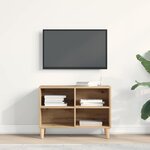 vidaXL Meuble TV Marron 69.5 x 30 x 50 cm Bois d'ingénierie