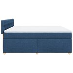 vidaXL Sommier à lattes de lit avec matelas Bleu 180x200 cm Tissu