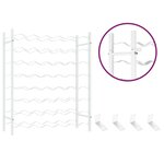 vidaXL Casier à bouteilles pour 48 bouteilles Blanc Métal