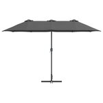 vidaXL Parasol de jardin Anthracite 370 x 197 x 239 cm
