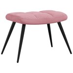 vidaXL Chaise de relaxation avec tabouret Rose Velours