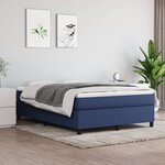 vidaXL Cadre de lit Bleu 140x190 cm Tissu
