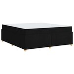 vidaXL Cadre de lit avec matelas Noir 180 x 200 cm tissu