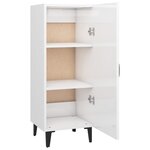 vidaXL Buffet Blanc brillant 34 5x34x90 cm Bois d'ingénierie