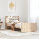 vidaXL Cadre de lit avec tête de lit sans matelas 100x200 cm