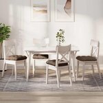 vidaXL Coussins de siège 4 Pièces Marron 45 x 45 x 12 cm tissu