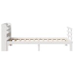 vidaXL Cadre de lit avec tête de lit sans matelas blanc 75x190 cm