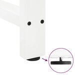 vidaXL Pieds de table de bar Blanc 2 pièces 40 x (110-111) cm Acier