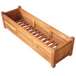 vidaXL Lits surélevés de jardin 2 Pièces Bois d'acacia 100x30x25 cm
