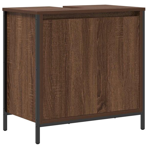 vidaXL Meuble salle de bain lavabo chêne marron 60x34 5x60 cm