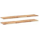 vidaXL Étagères flottantes 2 Pièces 120x30x2 cm acacia massif à l'huile