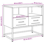 vidaXL Meuble TV blanc 68x39x60 5 cm acier