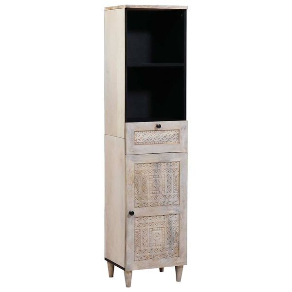 vidaXL Cabinet de salle de bain avec tiroir Blanc 38 x 33 x 160 cm