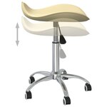 vidaXL Chaise pivotante de salle à manger Crème Similicuir