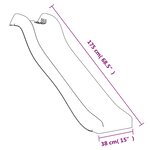 vidaXL Toboggan de jeu bleu 175x38x23 cm polypropylène