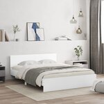 vidaXL Cadre de lit sans matelas blanc 150x200 cm
