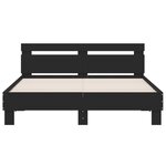 vidaXL Cadre de lit sans matelas noir 150x200 cm